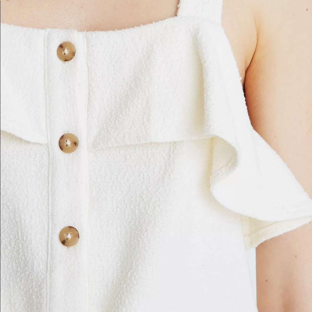 Madewell Texture & Thread Ruffle Tie-Front Tank - Picture 5 of 9